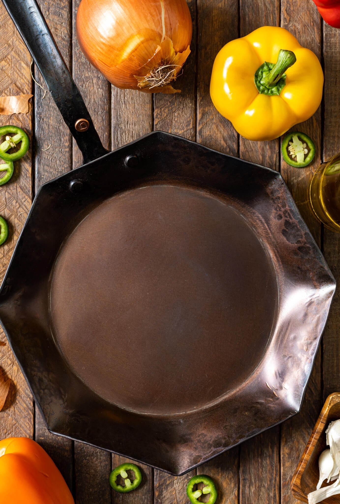 10" Octagon Carbon Steel Skillet (Hand Forged!)