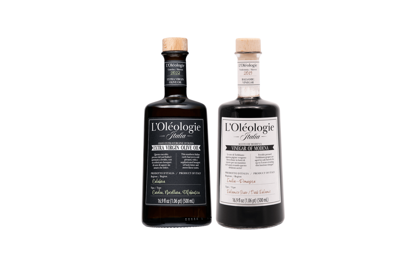 L'Oléologie Italian Oil & Vinegar 2 Pack Gift Set (Large)